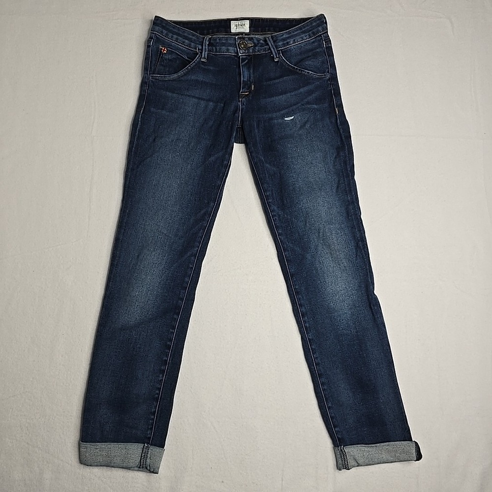 HUDSON Bacara Jeans Collin flap pocket Straight Cuff stretch‎ 26 Distressed USA